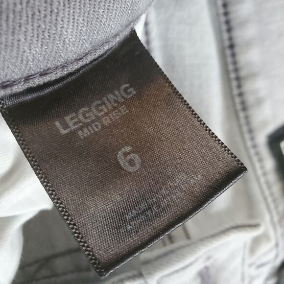 EXPRESS Woman's gray mid-rise distressed legging jeans Sz.6 - Picture 5 of 5